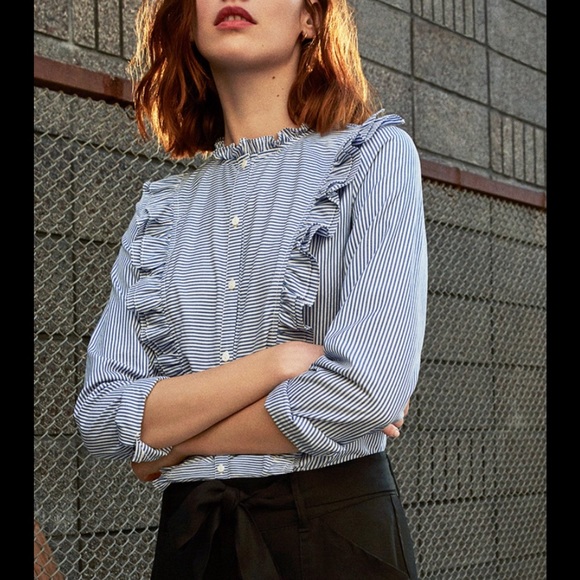 Anthropologie Tops - Anthropologie Avec Les Filles Ruffled Buttondown